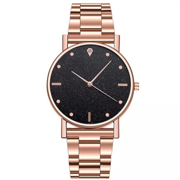 Accessories - Rose Gold Stainless Steel Womens Fashion Watch